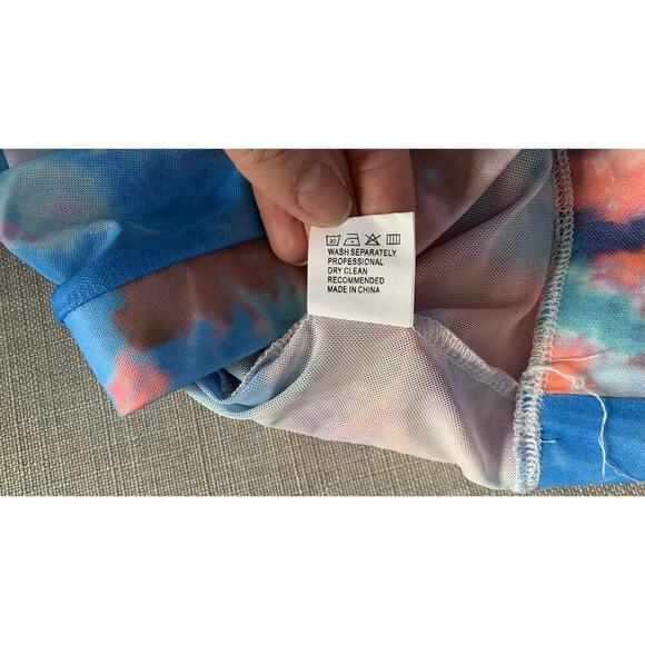 Love Highlight Rainbow Aquarela Spandex Pants See Through Bikini Cover Up Small - Picture 5 of 6